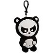 Angry Panda Clip-On Plush Key Chain